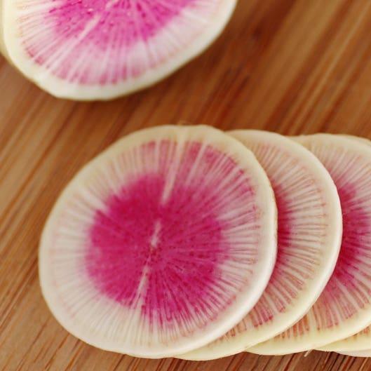 WATERMELON RADISH Beauty Heart Raphanus Sativus Pink White Vegetable Seeds