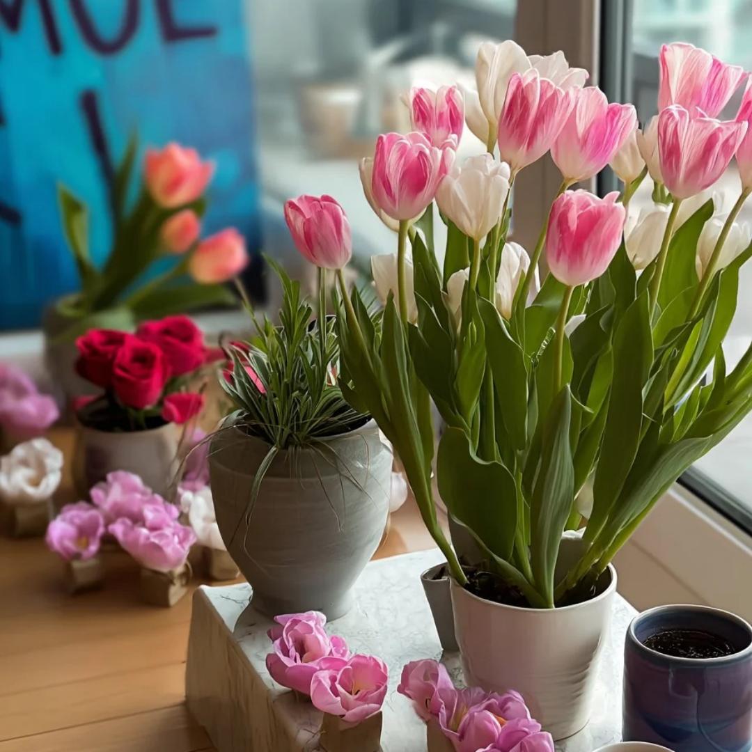 Tulip Bulbs 🌷 Long-Lasting Blooms | Easy Care