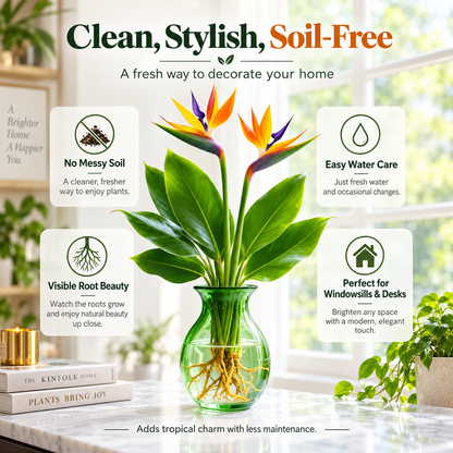 🕊️Hydroponic bird of paradise, from bulb to flowering, is incredibly therapeutic.