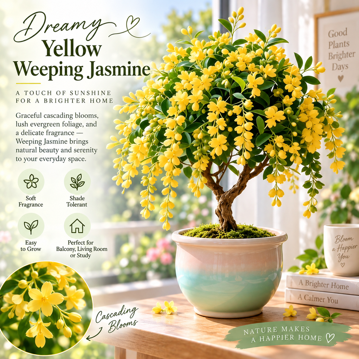🌸【7 days germination】Last Day Up to 50% OFF💐Rare Weeping Jasmine Flowers Bulbs