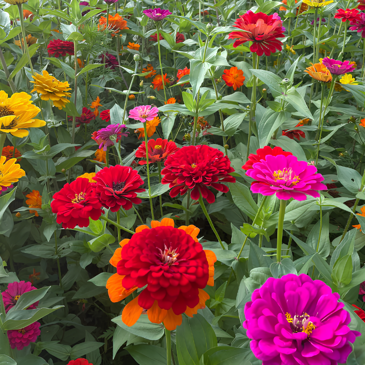 🌺Double Zinnia Mixed Color Seeds