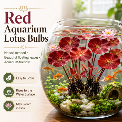 🐟Hydroponic red lotus roots🌿 Turn Your Aquarium into a Living Garden