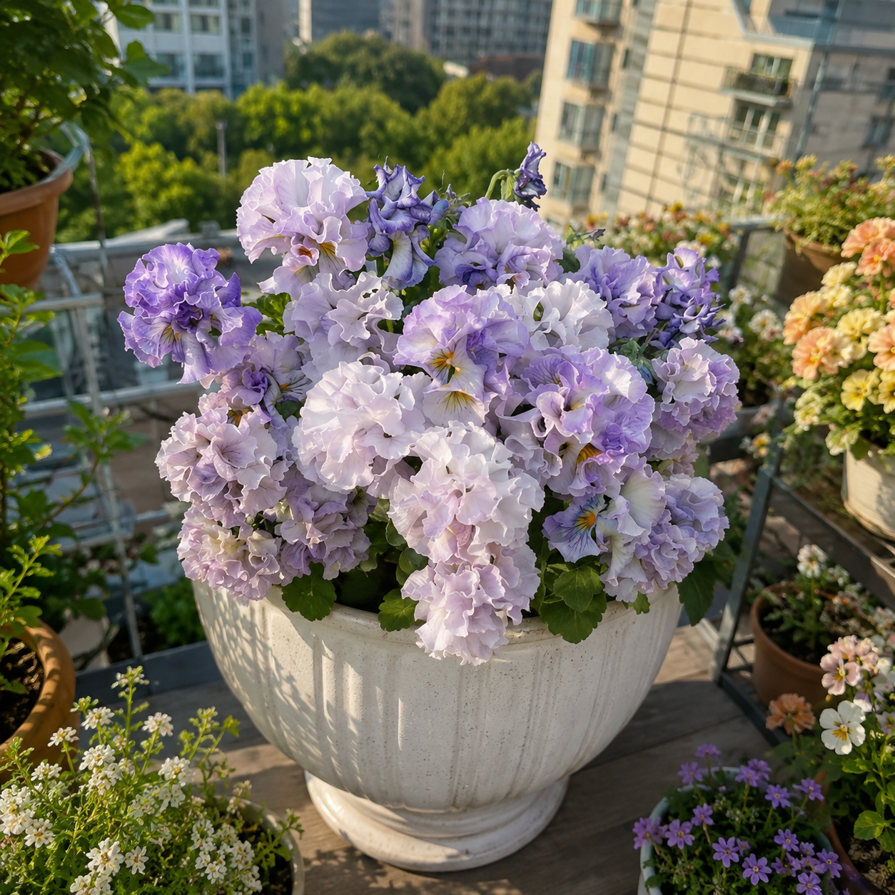 Double Ruffled Pansy Seeds-Rich Ruffled Texture