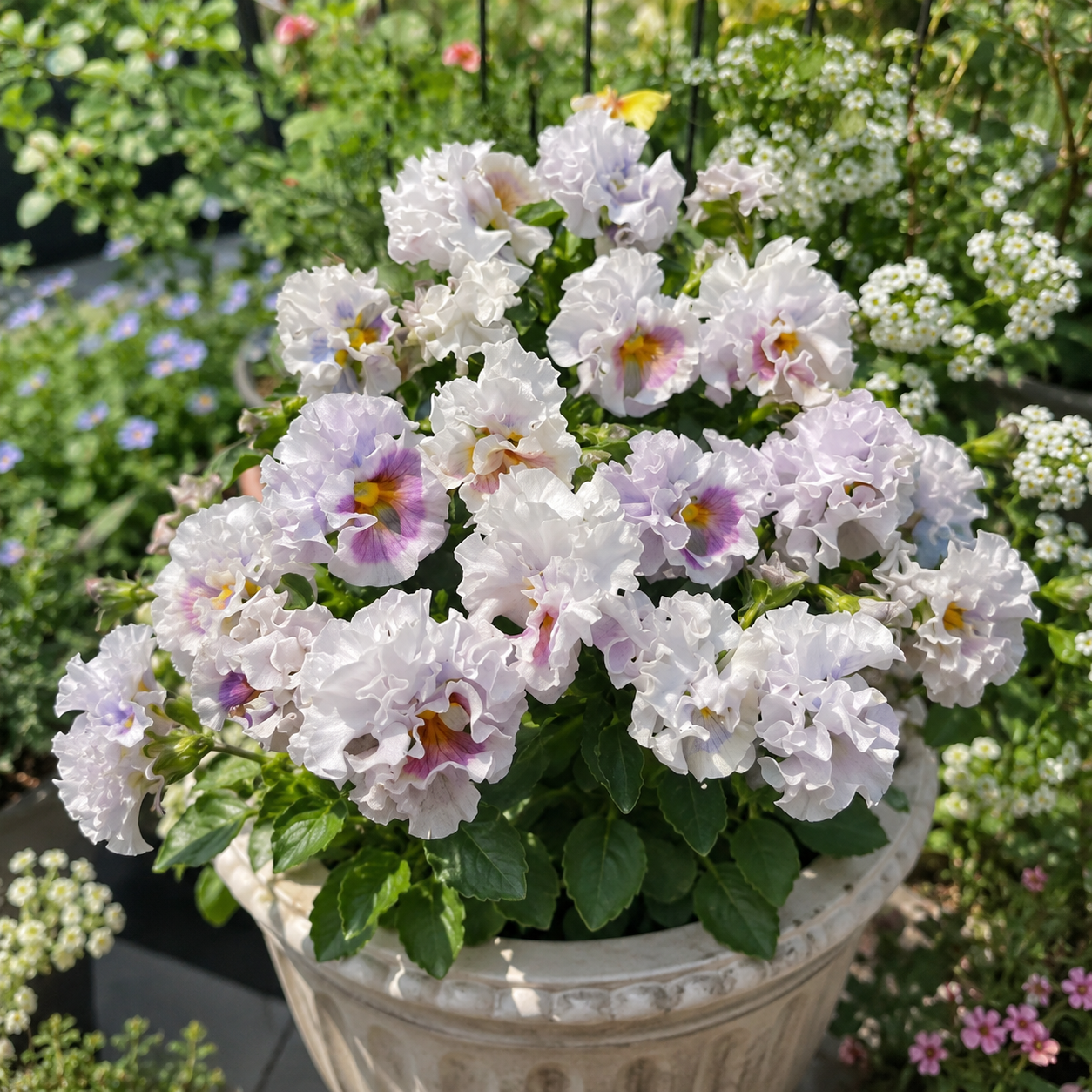 Double Ruffled Pansy Seeds-Rich Ruffled Texture