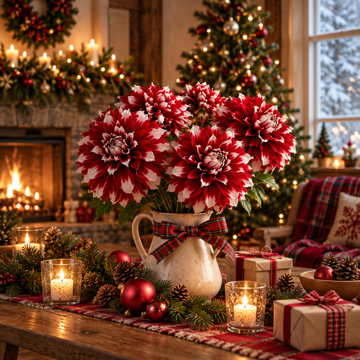 🎅🌸  'Santa Claus' Dahlia Bulbs