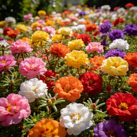 Moss Rose Seeds – Easy Colorful Blooms for Pots, Beds & Balconies