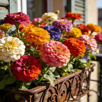 🌺Double-Flowered Mixed Zinnia Seeds