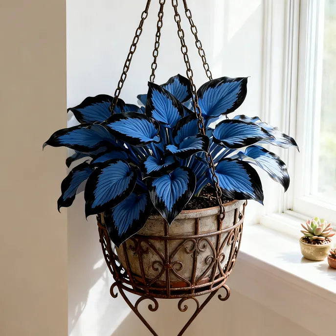 🔥Midnight Blue Hosta Bulbs 🪴 Deep Blue Foliage, Easy to Grow
