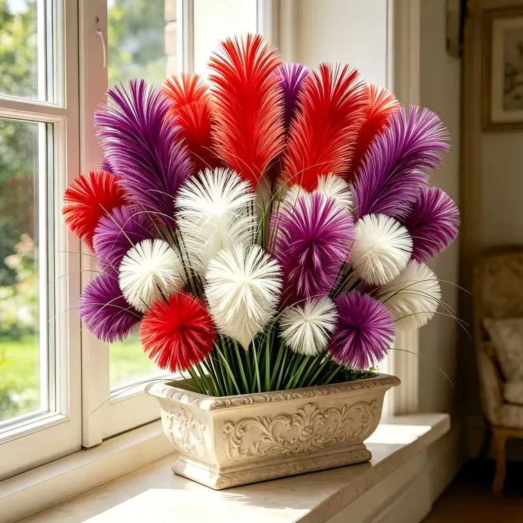 🪶Vibrant Mixed‑Color Ornamental Pampas Grass Seeds | Elegant Tall Feathery Garden Grass