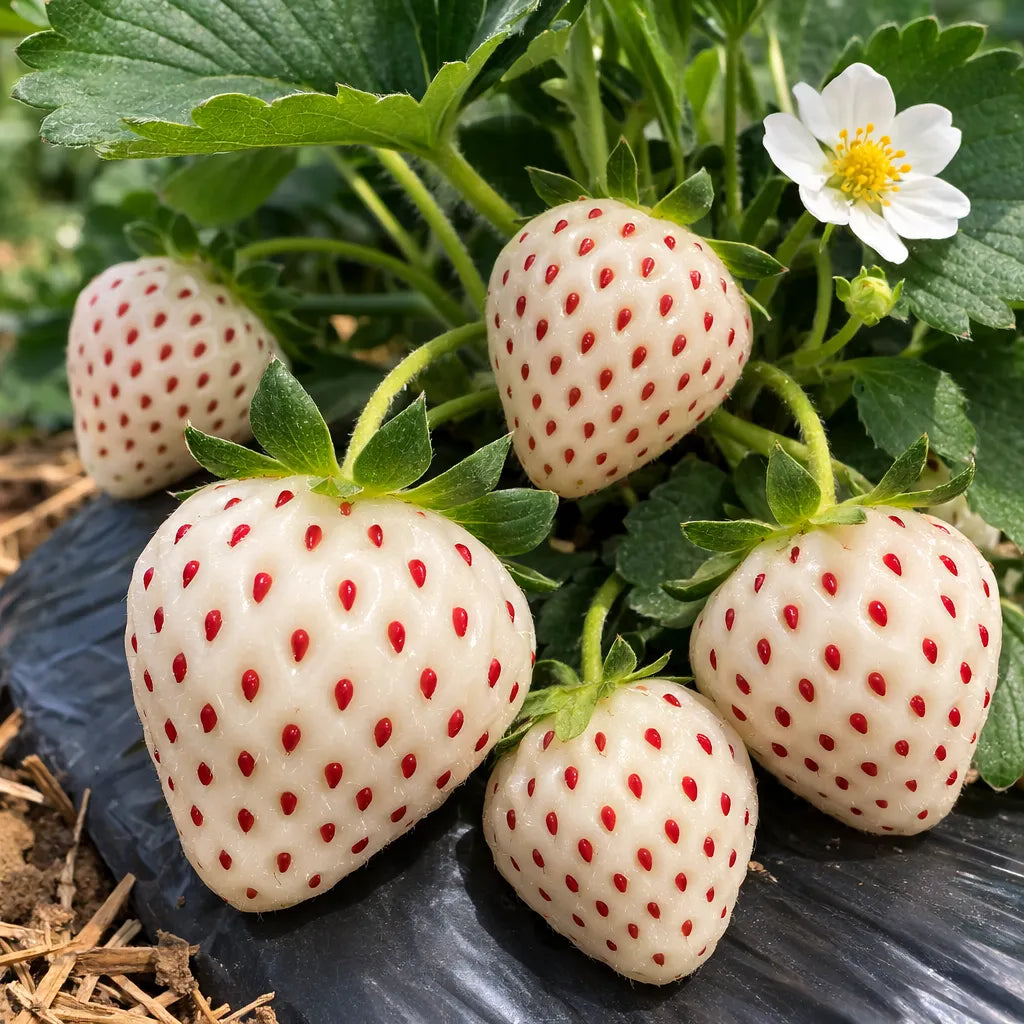 🍓 White Cream Strawberry Seeds – Grow Sweet, Creamy Strawberries at Home