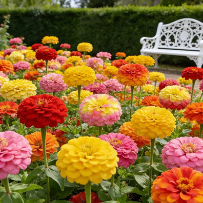 🌺Double-Flowered Mixed Zinnia Seeds