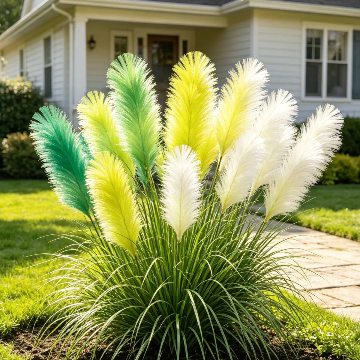 🪶Vibrant Mixed‑Color Ornamental Pampas Grass Seeds | Elegant Tall Feathery Garden Grass