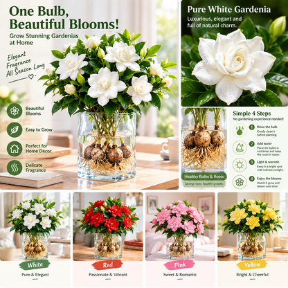 ✨Hydroponic Gardenia Bulbs🌸Grow Stunning Gardenias in Water — No Soil, No Mess!