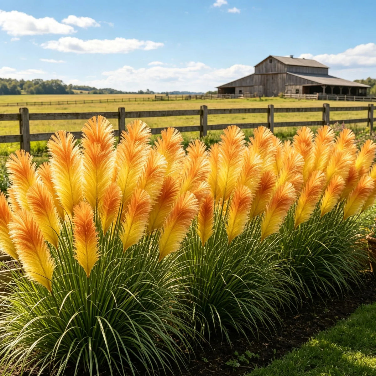 🪶Vibrant Mixed‑Color Ornamental Pampas Grass Seeds | Elegant Tall Feathery Garden Grass