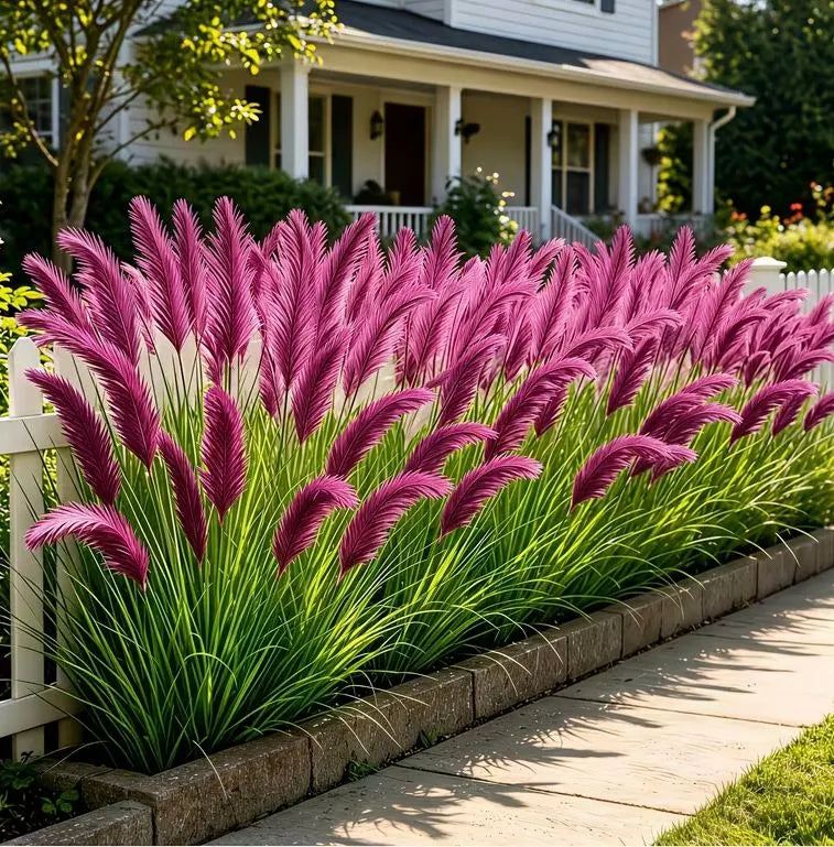 🪶Vibrant Mixed‑Color Ornamental Pampas Grass Seeds | Elegant Tall Feathery Garden Grass