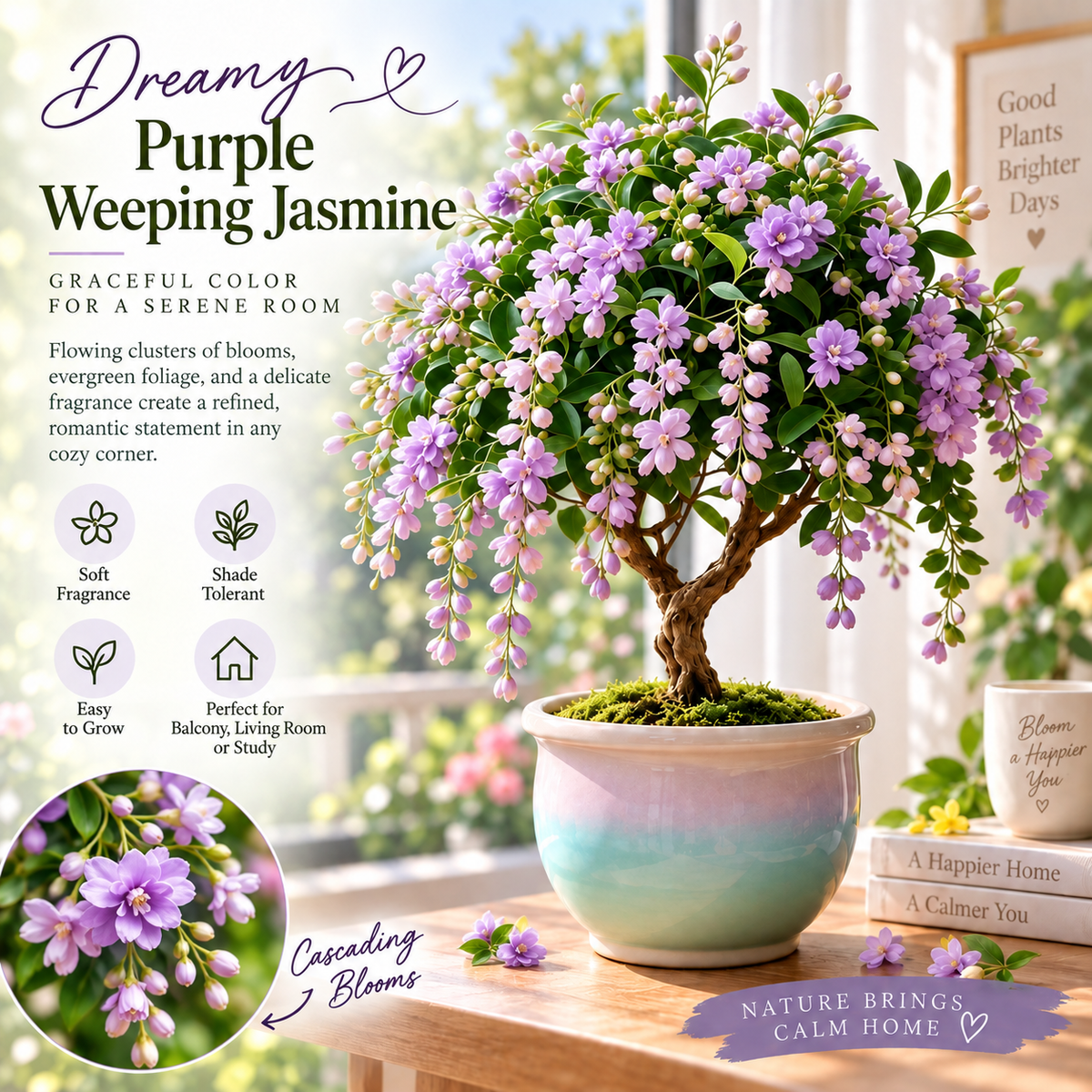 🌸【7 days germination】Last Day Up to 50% OFF💐Rare Weeping Jasmine Flowers Bulbs