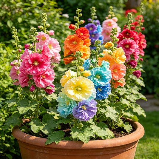 🌈Rare Rainbow Hollyhock — The Most Magical Flower of 2026
