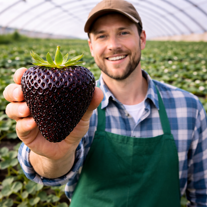 🍓Giant Black Diamond Strawberries Seeds – Sweet, Nutrient-Rich & Easy to Grow at Home