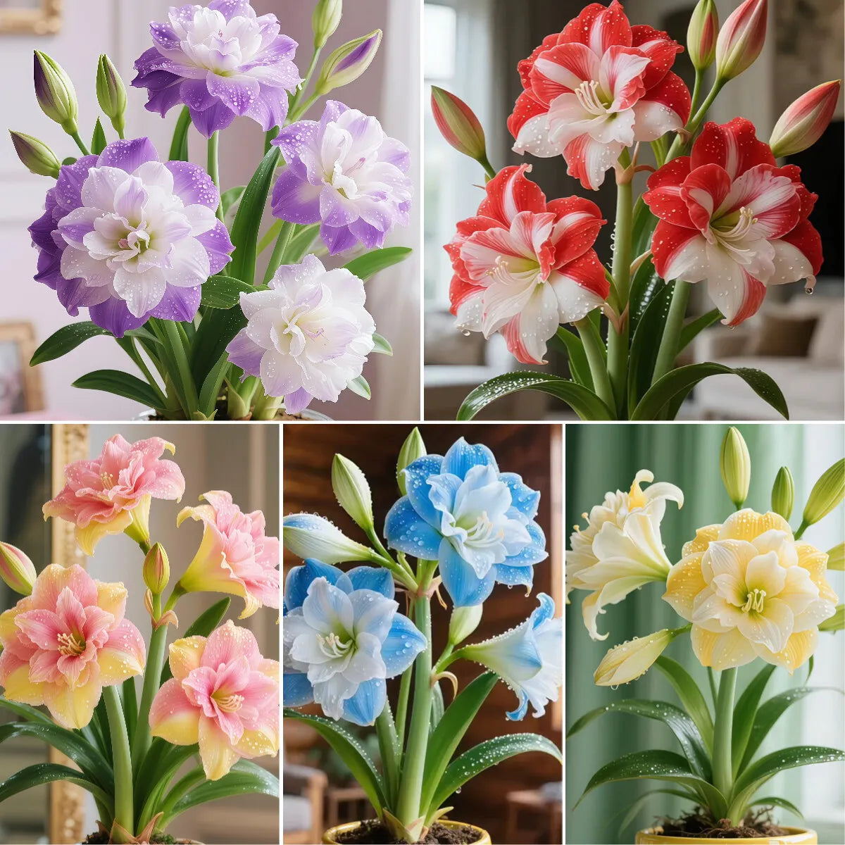 🌺 Amaryllis Bulbs– Dramatic Blooms, Effortless Grace! 🌿✨