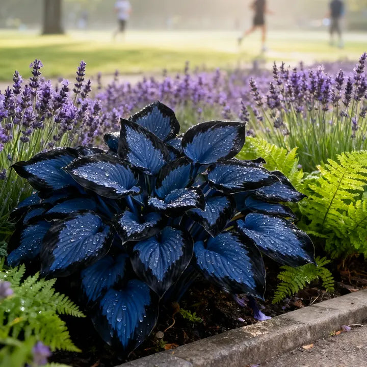 🔥Midnight Blue Hosta Bulbs 🪴 Deep Blue Foliage, Easy to Grow