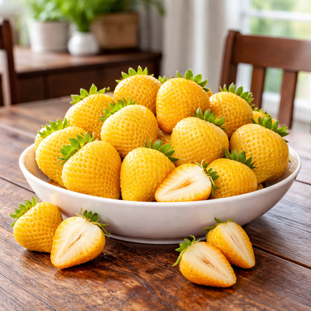 🍓 Golden Strawberry Seeds – Grow Sweet, Golden Strawberries at Home
