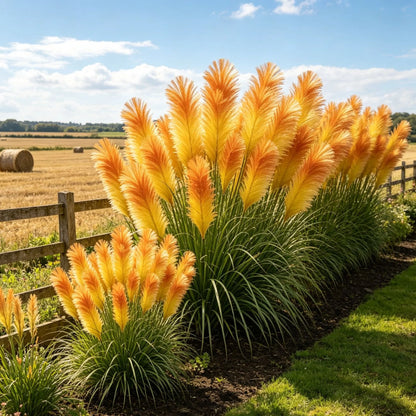 🪶Vibrant Mixed‑Color Ornamental Pampas Grass Seeds | Elegant Tall Feathery Garden Grass