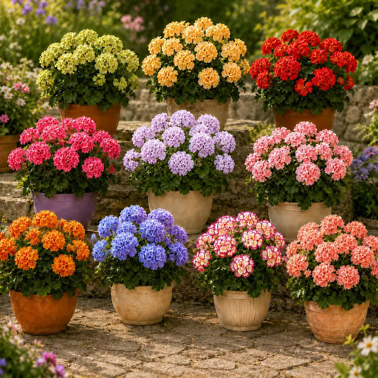 🌸 Rare Double Geranium Plants – Endless Blooms & Stunning Rose-Like Flowers ✨