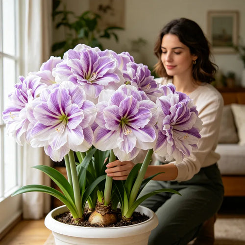 🌺Giant Double Perfume Amaryllis Bulbs—Blooming In 40 Days