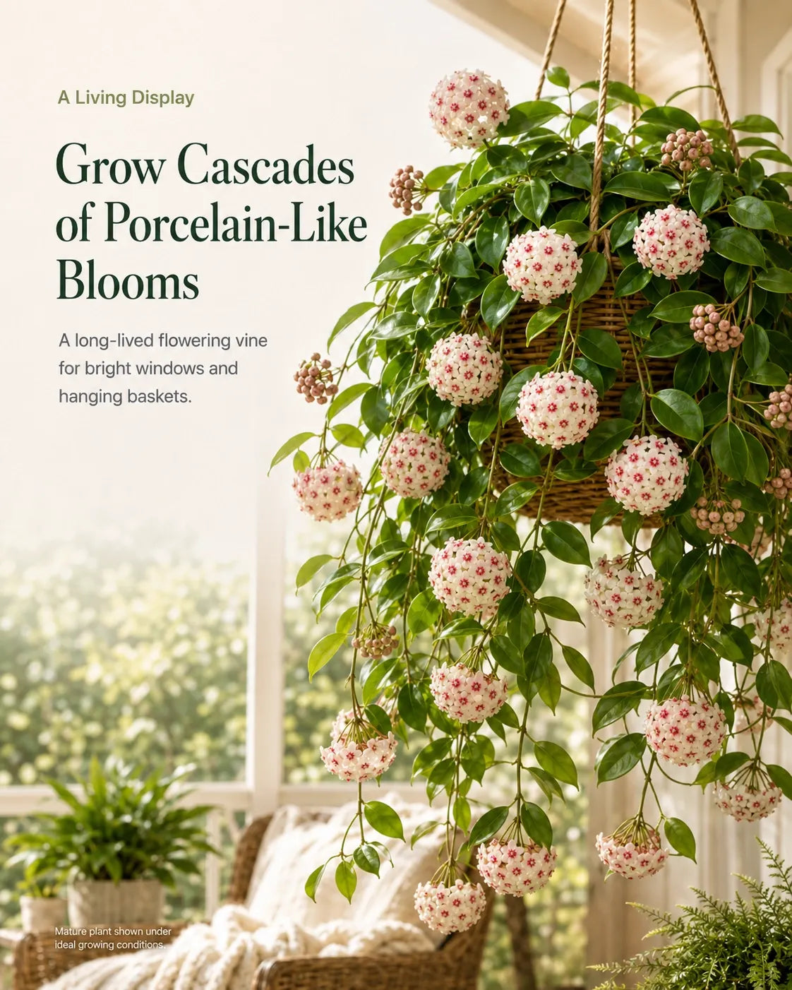 🌸Premium Hoya Carnosa Fresh Bulbs | Easy-to-Grow Cascading Wax Plant