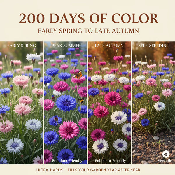 🌼 Premium Cornflower Seeds – The "Unstoppable" Wildflower That Grows Anywhere