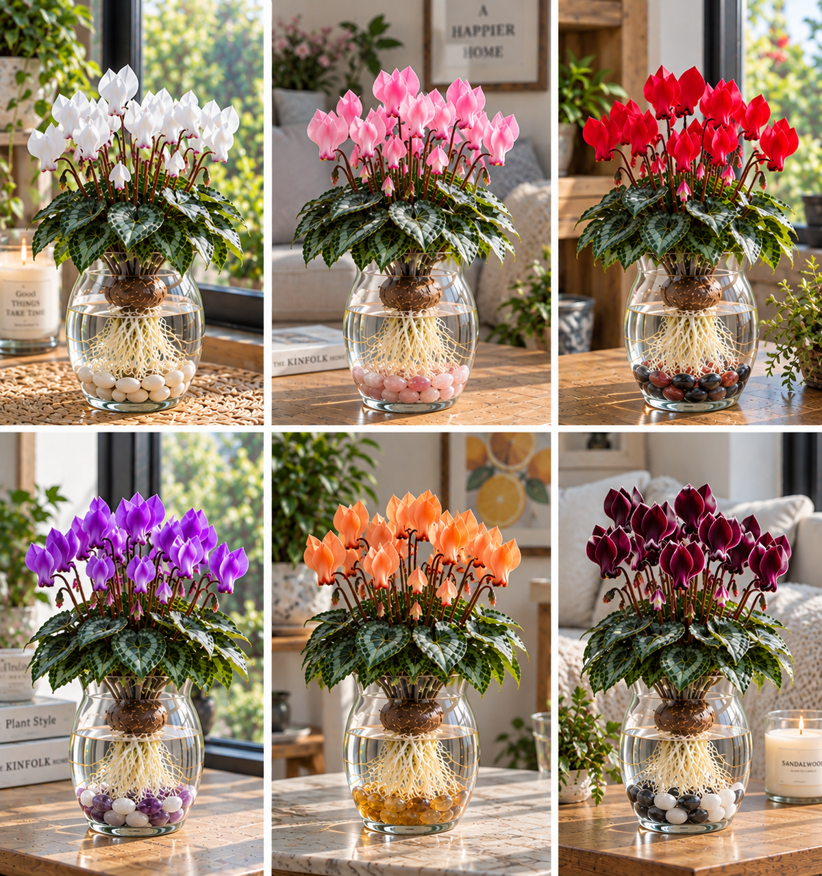 🌸 Rare Hydroponic Cyclamen Bulbs – Elegant Butterfly-Like Blooms Grown in Water