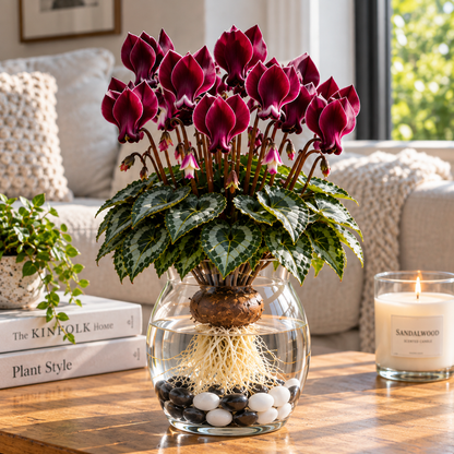 🌸 Rare Hydroponic Cyclamen Bulbs – Elegant Butterfly-Like Blooms Grown in Water