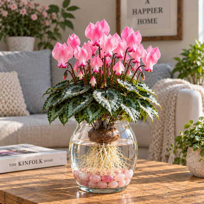 🌸 Rare Hydroponic Cyclamen Bulbs – Elegant Butterfly-Like Blooms Grown in Water