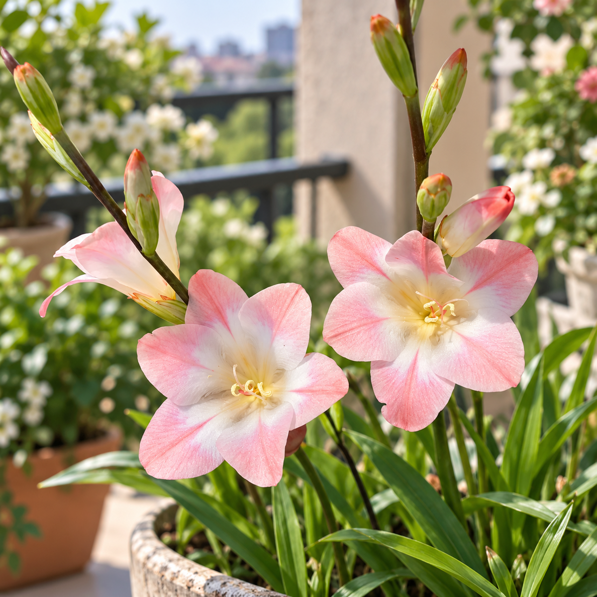 🌿 Ixia bulbs-✨Star-Shaped Blooms · Graceful Stems