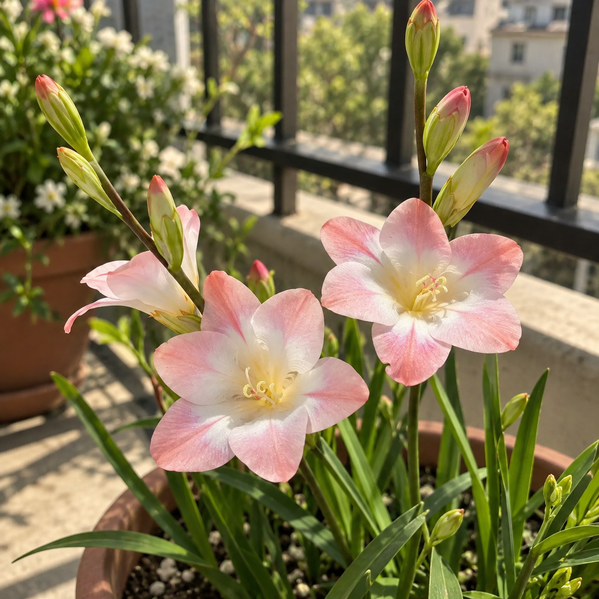 🌿 Ixia bulbs-✨Star-Shaped Blooms · Graceful Stems