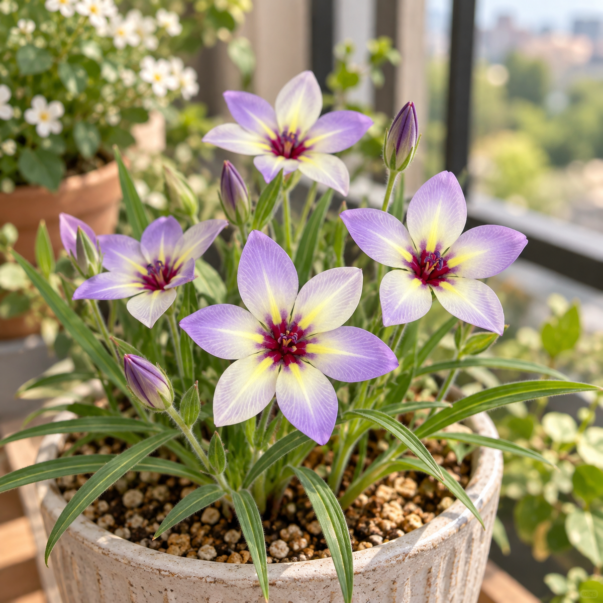 🌿 Ixia bulbs-✨Star-Shaped Blooms · Graceful Stems