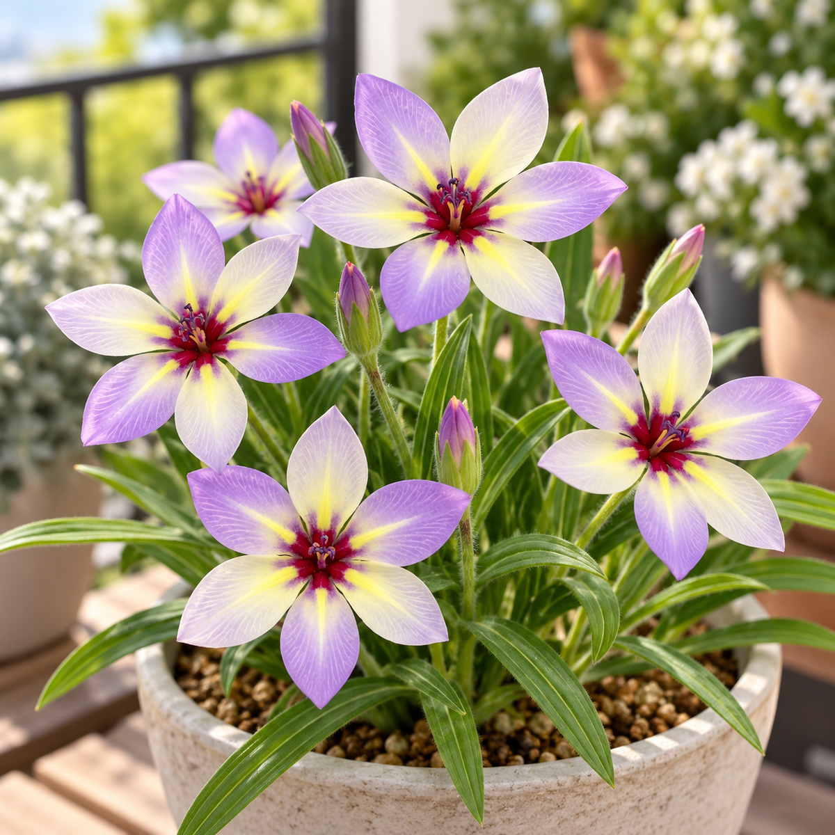 🌿 Ixia bulbs-✨Star-Shaped Blooms · Graceful Stems