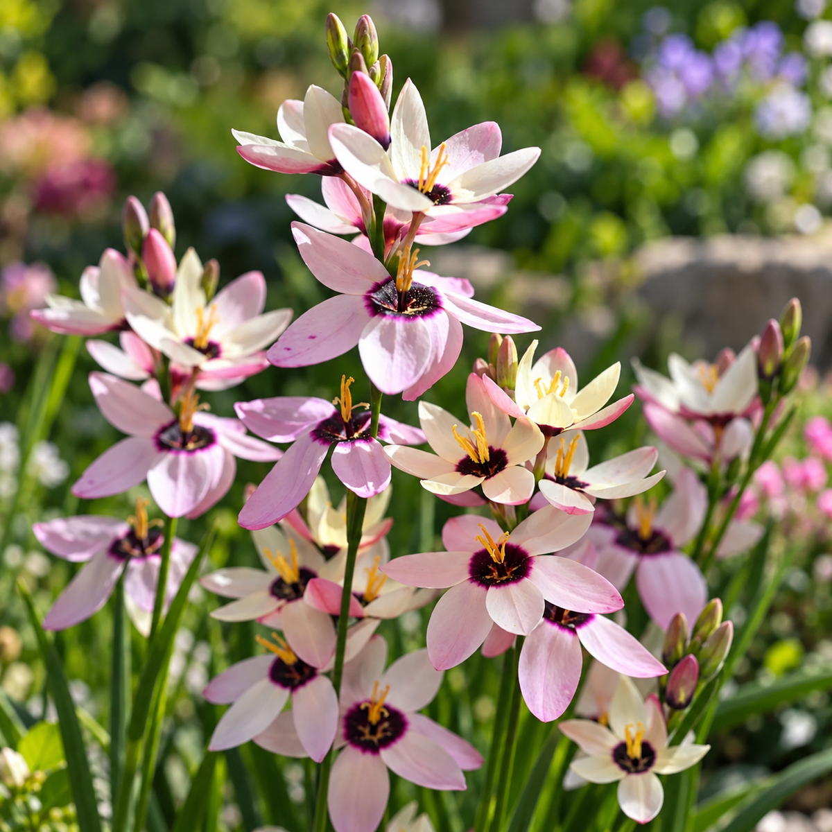 🌿 Ixia bulbs-✨Star-Shaped Blooms · Graceful Stems