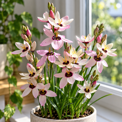 🌿 Ixia bulbs-✨Star-Shaped Blooms · Graceful Stems