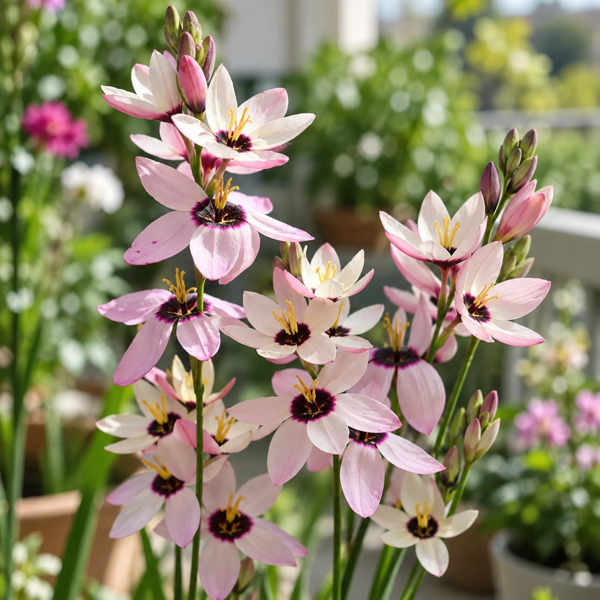 🌿 Ixia bulbs-✨Star-Shaped Blooms · Graceful Stems