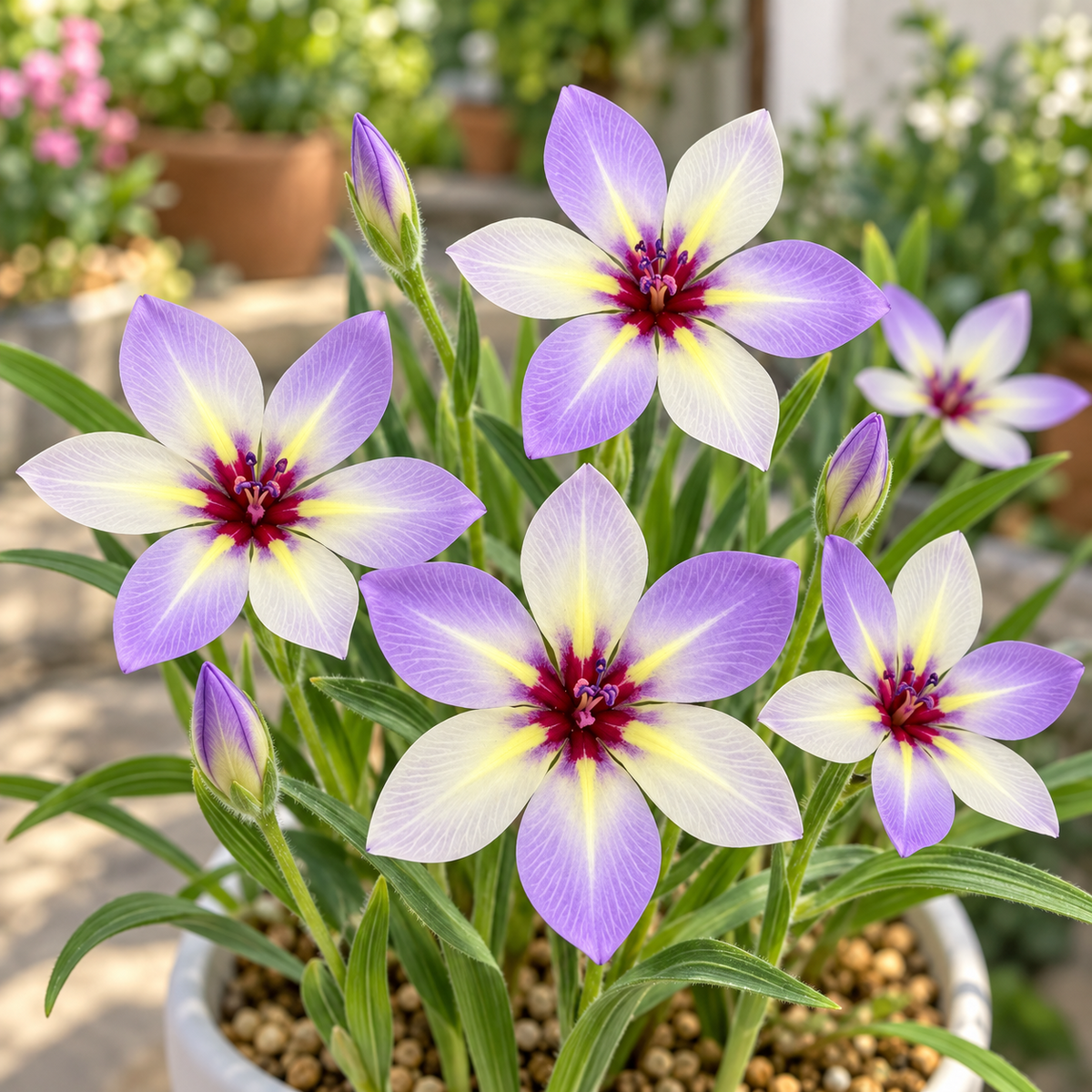 🌿 Ixia bulbs-✨Star-Shaped Blooms · Graceful Stems