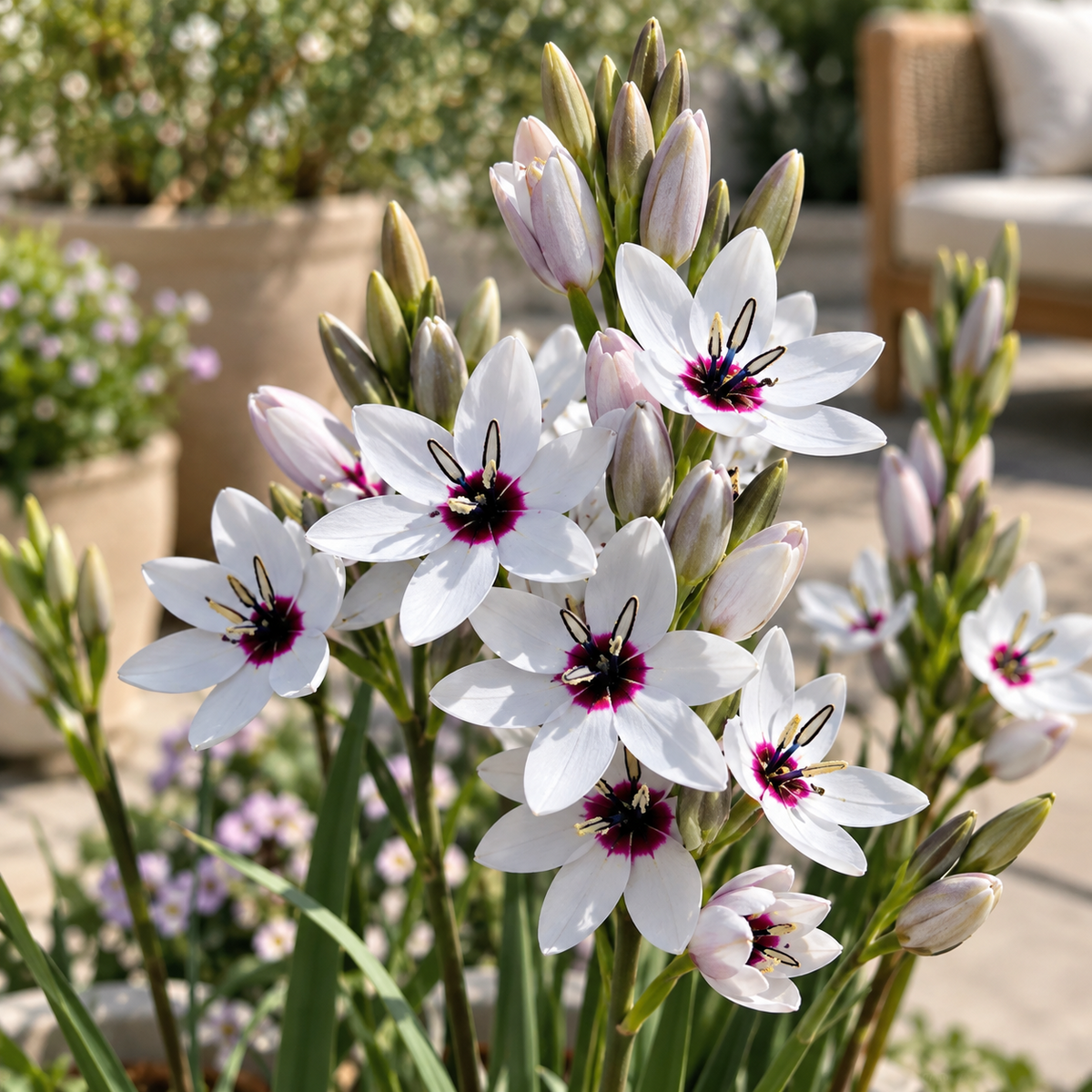 🌿 Ixia bulbs-✨Star-Shaped Blooms · Graceful Stems