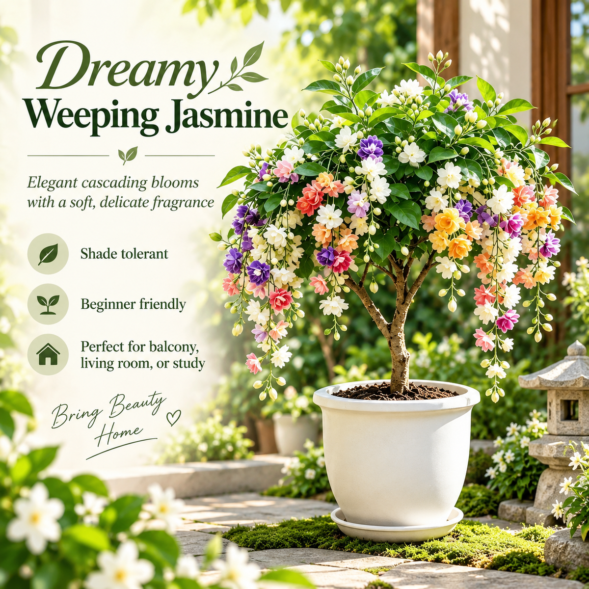 🌸【7 days germination】Last Day Up to 50% OFF💐Rare Weeping Jasmine Flowers Bulbs