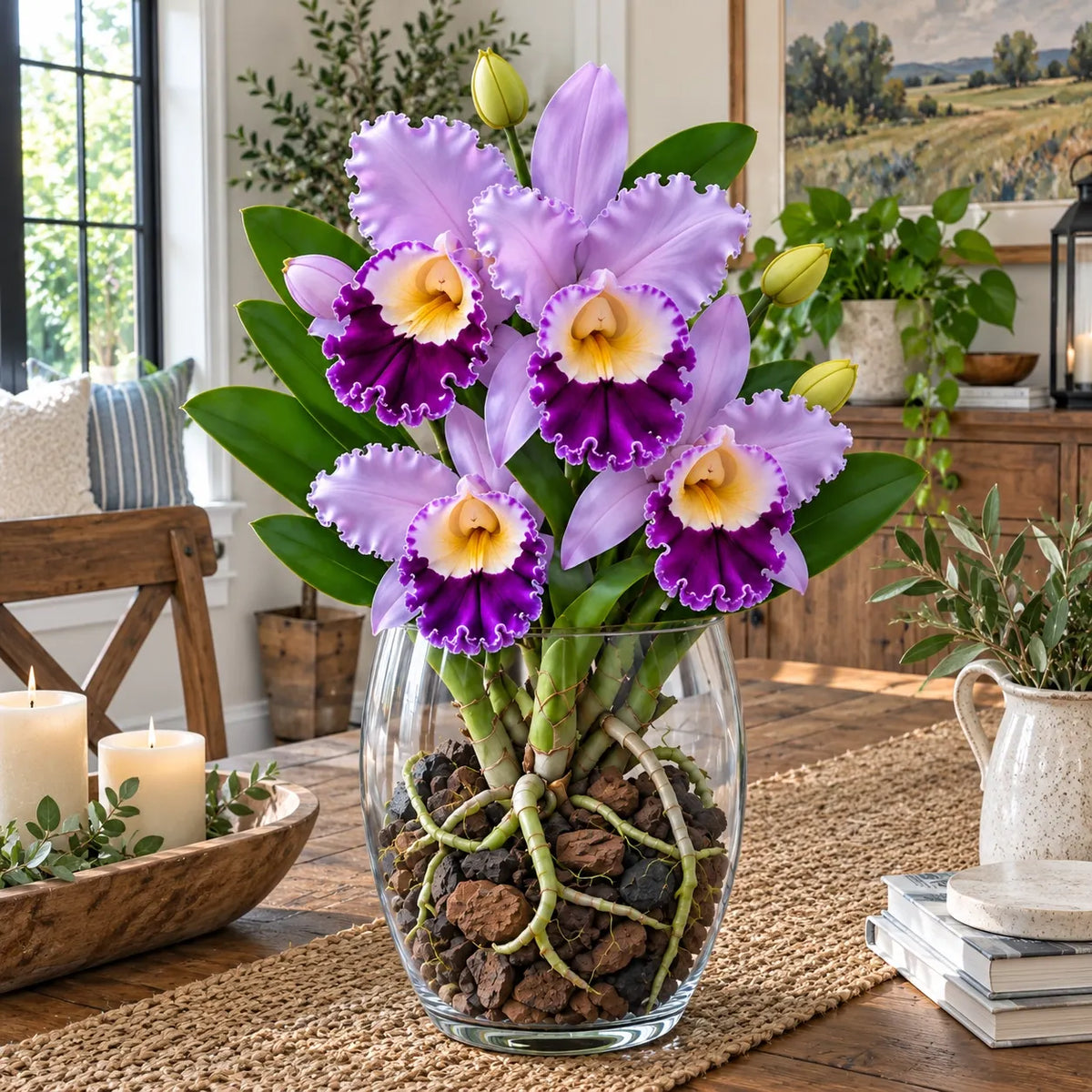 💎 Rare Ruffled Cattleya Orchid Rooted Pseudobulbs – Giant Exotic Blooms🌸