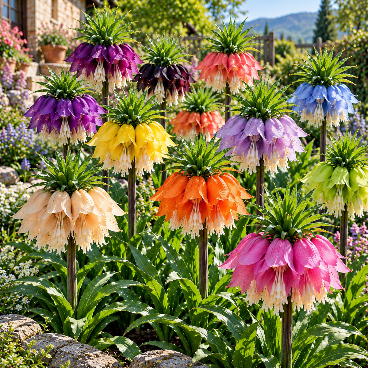 👑Rare Crown Imperial Bulbs – Rare Colorful Crown Bell
