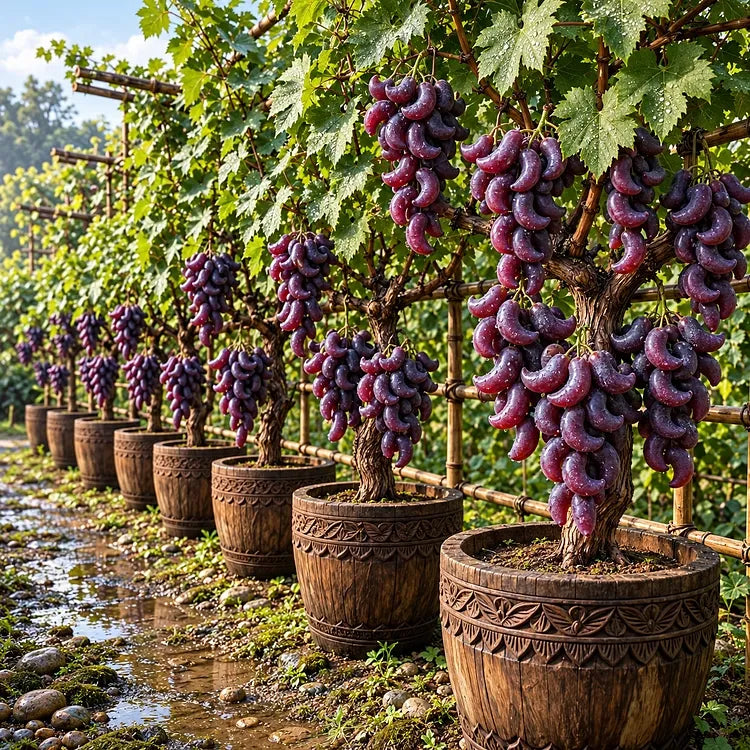 🍇 Rare Crescent Moon Grapes – Grow Stunning Moon-Shaped Grapes at Home!