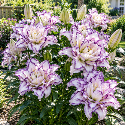 🌸Fairytale Two-Tone Ruffled Double Lily Bulbs