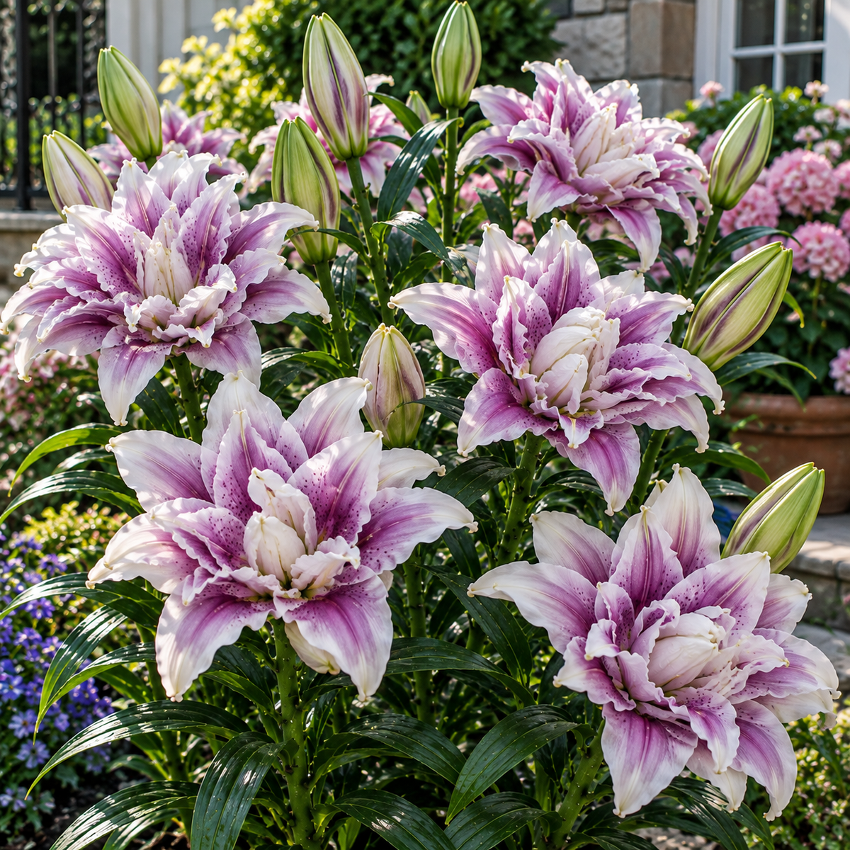 🌸Fairytale Two-Tone Ruffled Double Lily Bulbs