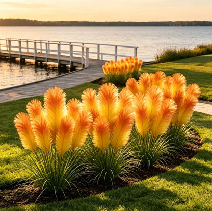 🪶Vibrant Mixed‑Color Ornamental Pampas Grass Seeds | Elegant Tall Feathery Garden Grass