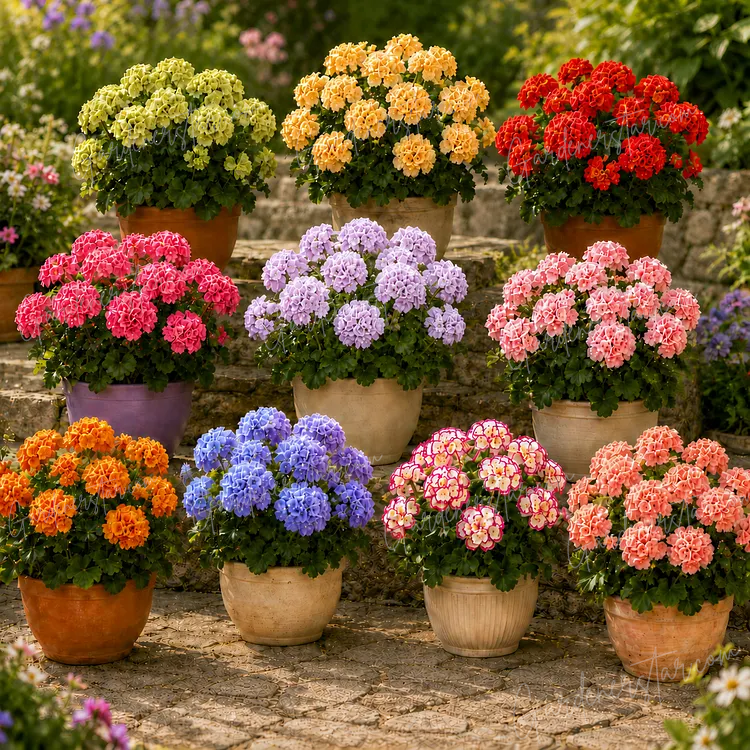 🌸 Rare Double Geranium Plants – Endless Blooms & Stunning Rose-Like Flowers ✨